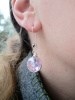 Crystal Bling Wire Nest Earrings- Silver